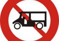 Biển báo cấm số 111B: Cấm xe 3 bánh loại có động cơ