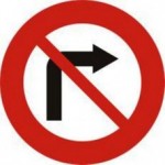 Biển báo cấm số hiệu 123b: “Cấm rẽ phải”