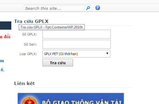 Tra cứu thông tin GPLX